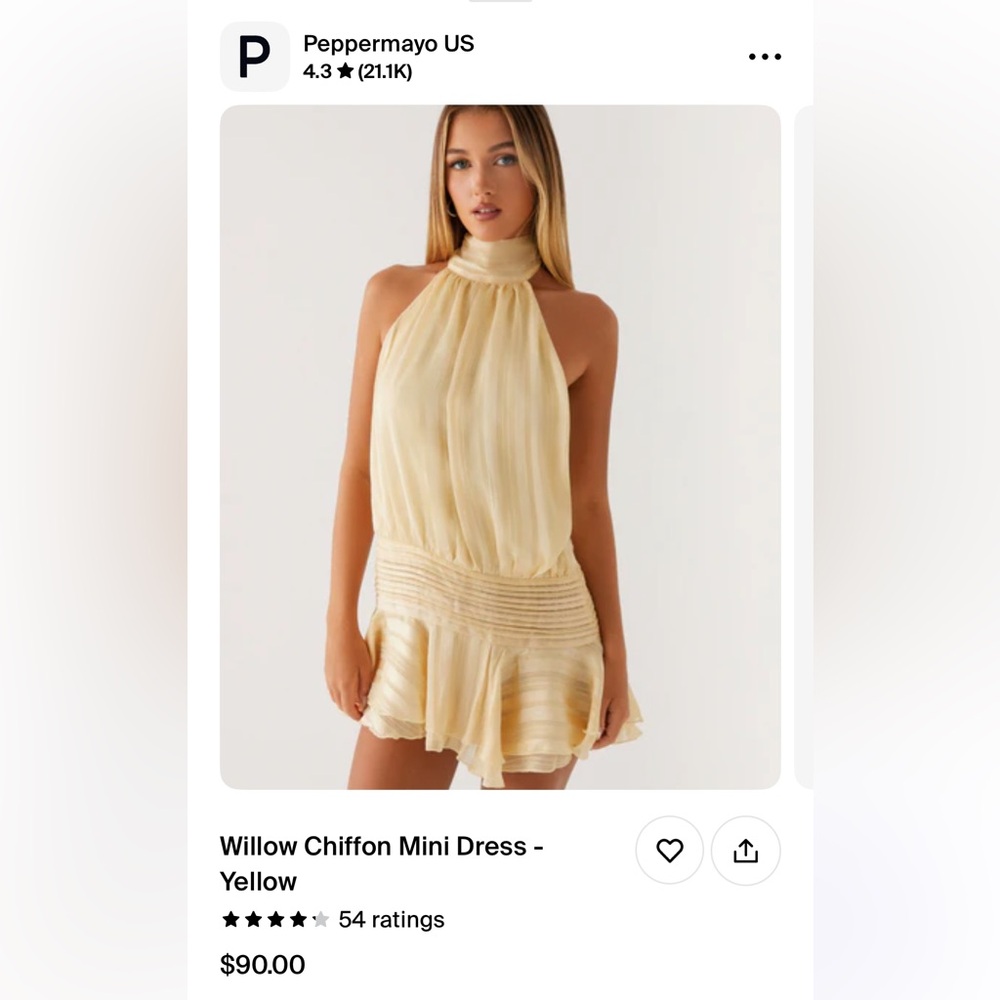 Peppermayo mini dress. New, unopened in clear packaging. Size 2